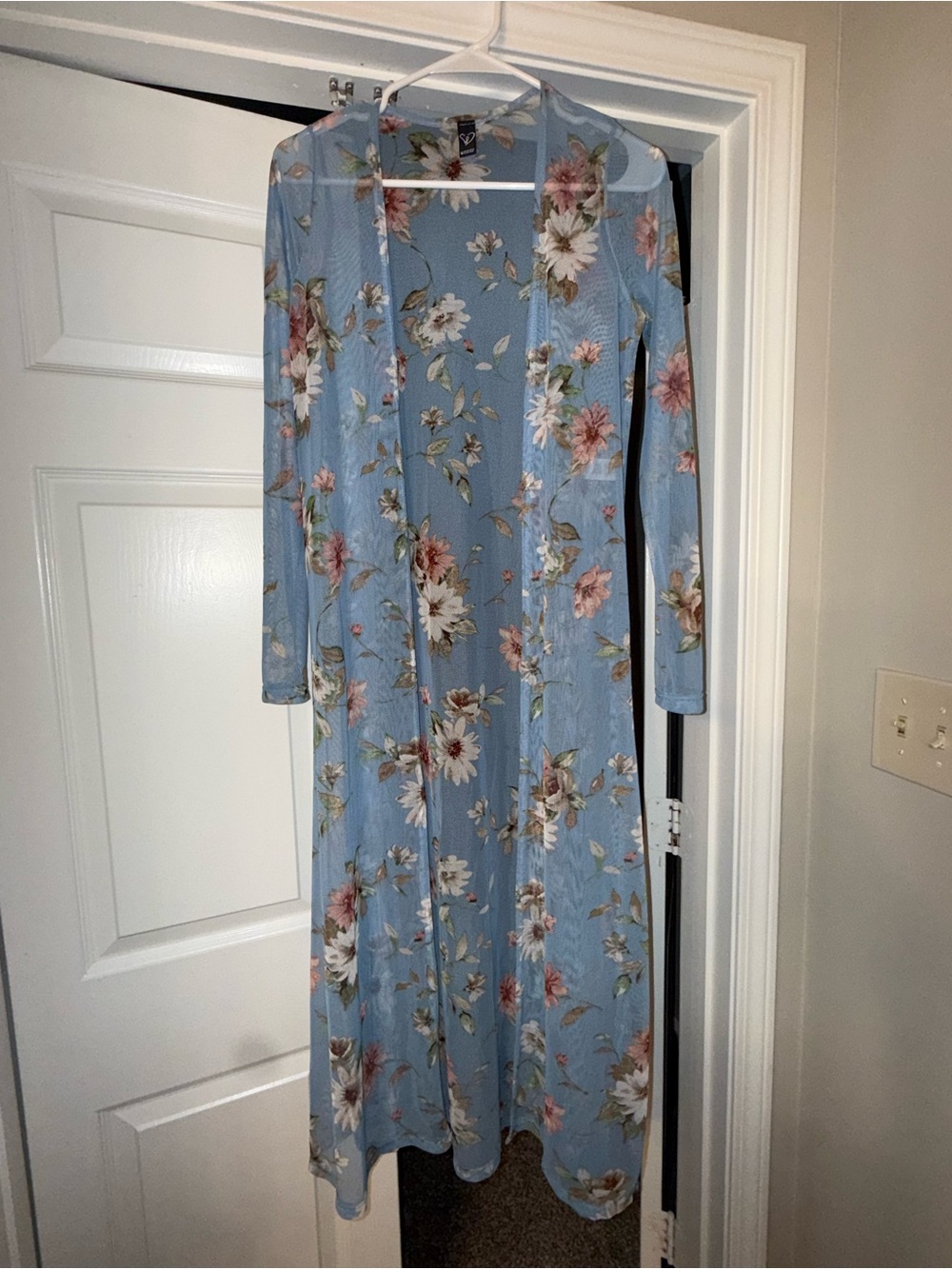 Windsor Light Blue Floral Duster Cardigan